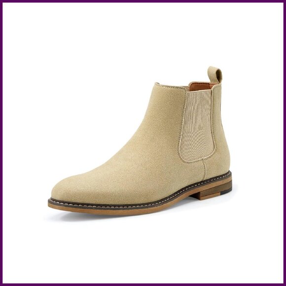 Men's Chelsea Boots Slip On Faux Leather Dress Ankle Boots